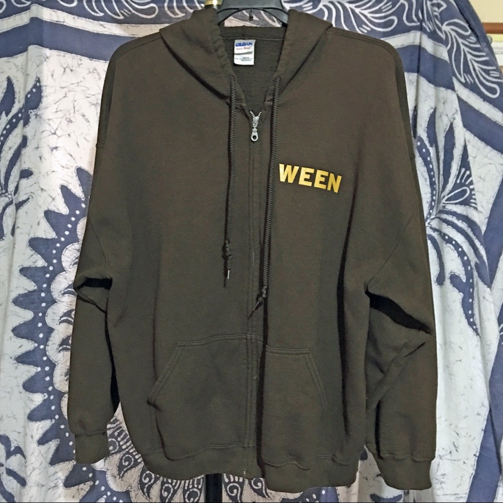 Ween Brown Boognish Hoodie Music Band 2XL